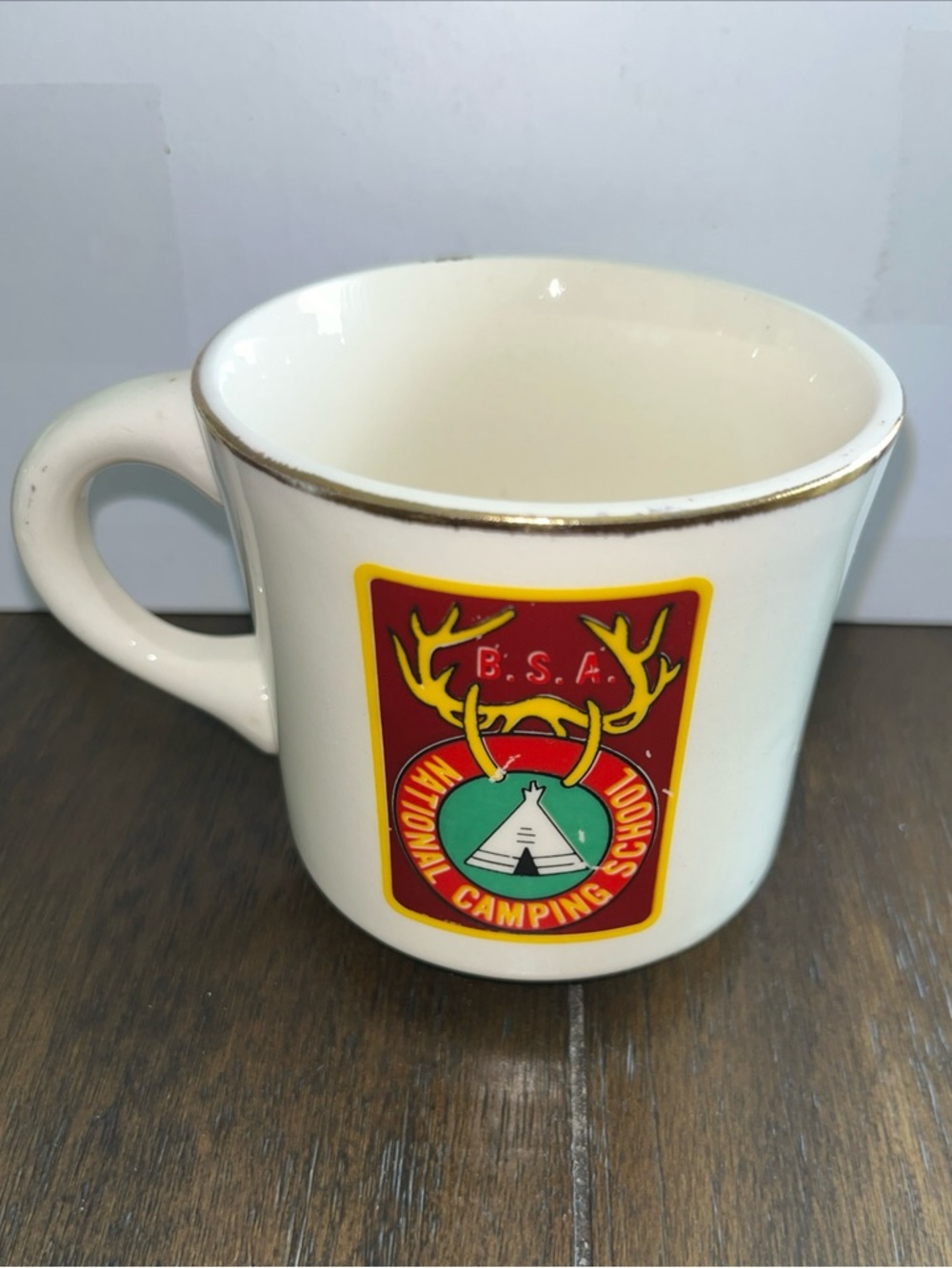 BSA 1970’s Boy Scouts of America: National Camping School Coffee Mug USA